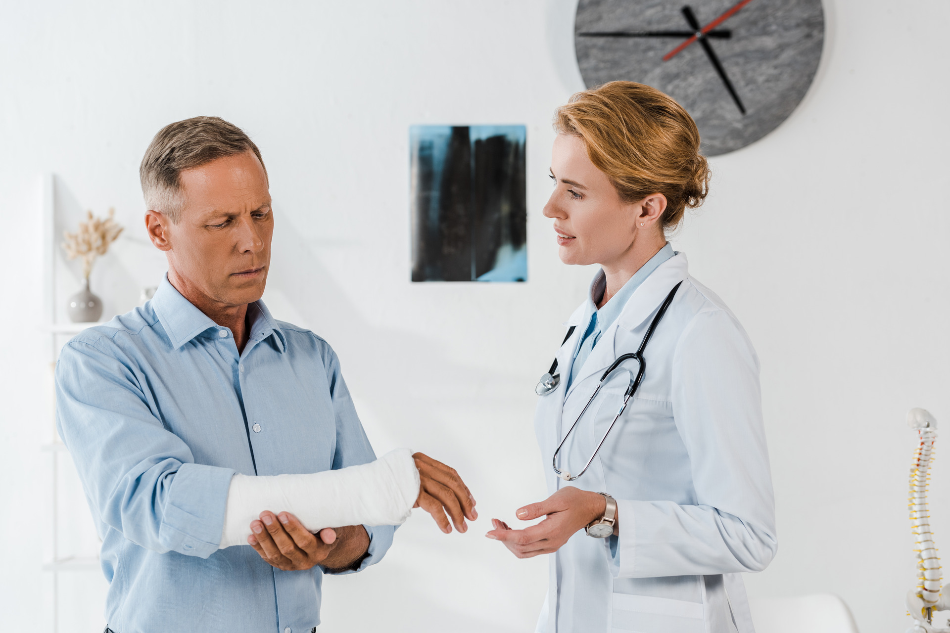 doctor looking at a patient