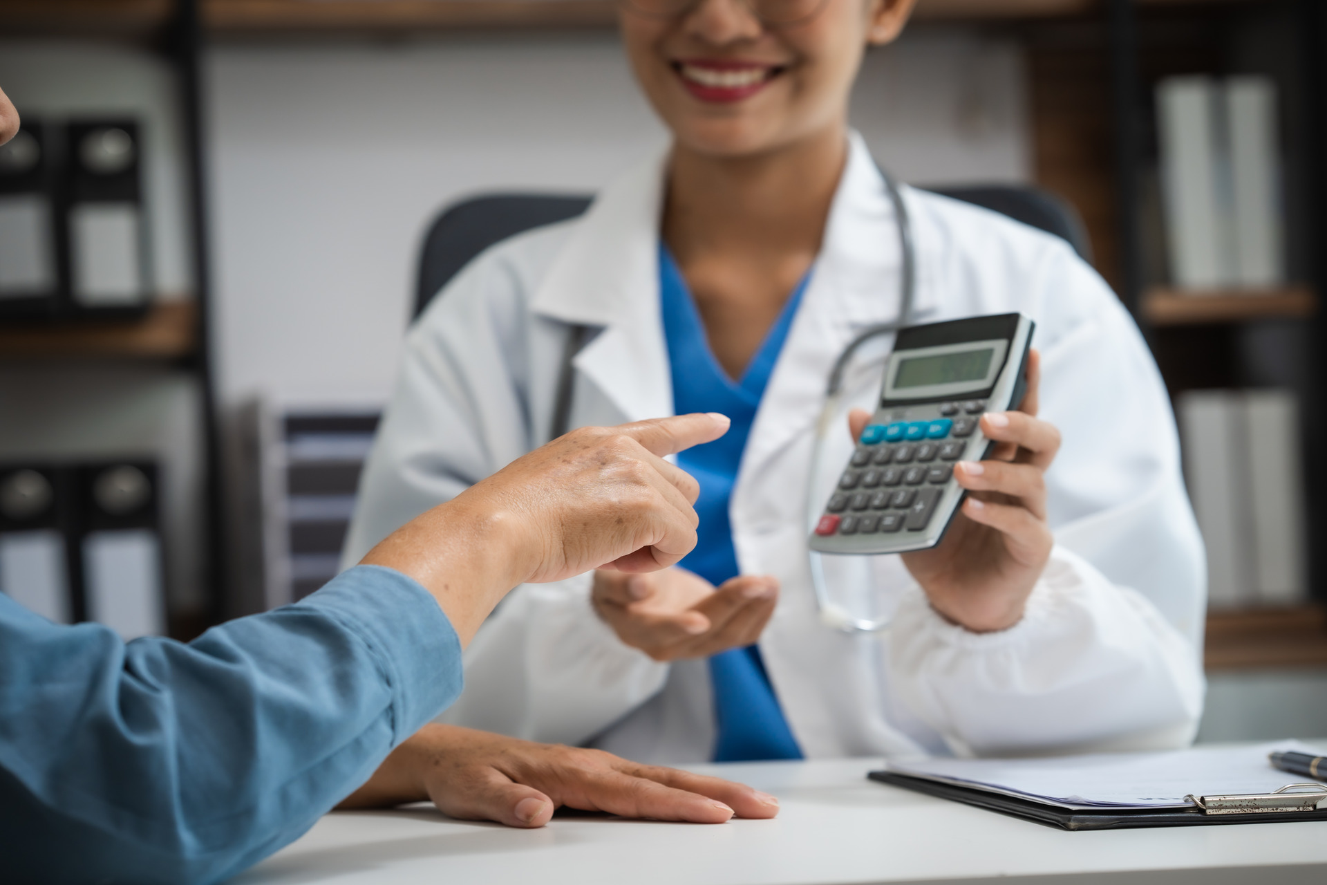 woman in consultation with a doctor