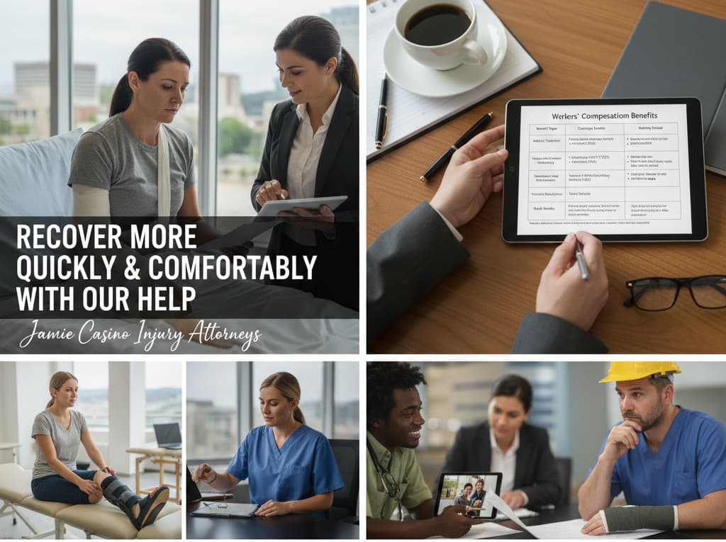 Someone filling a claim after an injury at work