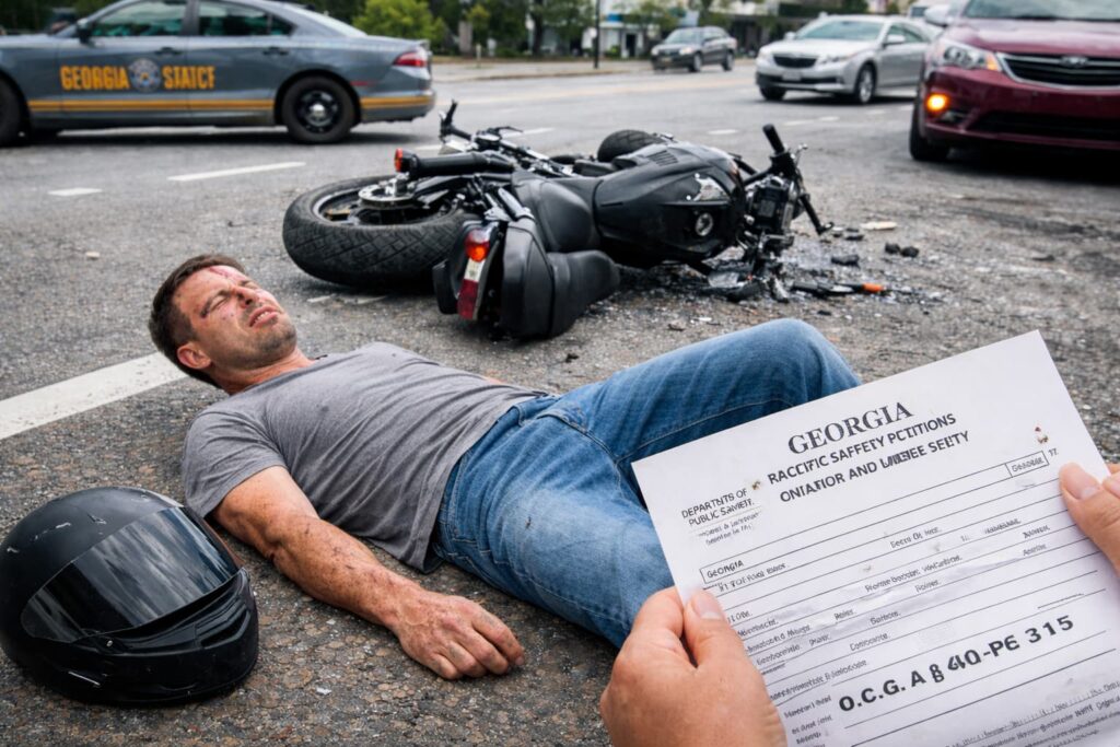 Motorcycle Accident Without a Helmet in Georgia