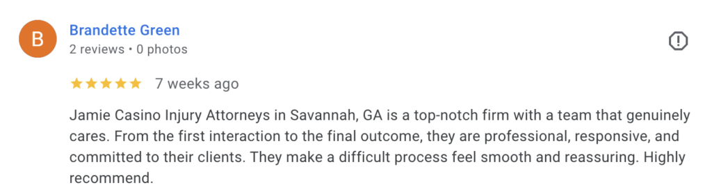 Savannah Personal Injury Lawyer Review